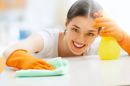 Local cleaning team preparing a Finchley flat for new occupants