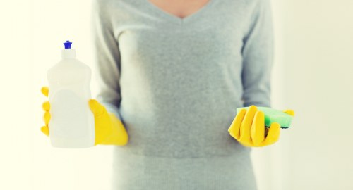 Machine cleaning for hard floors in a Finchley business premises