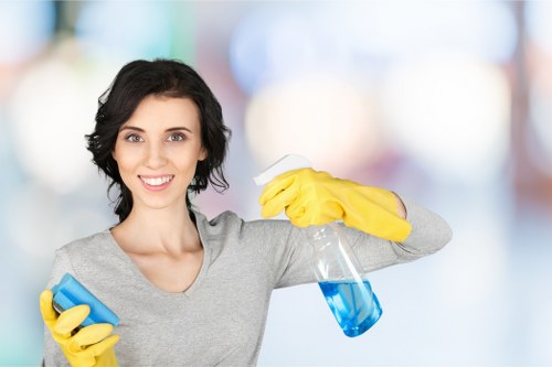 Scheduled office cleaning service in Finchley workspace