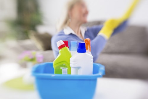 Professional cleaning of a building frontage in Finchley